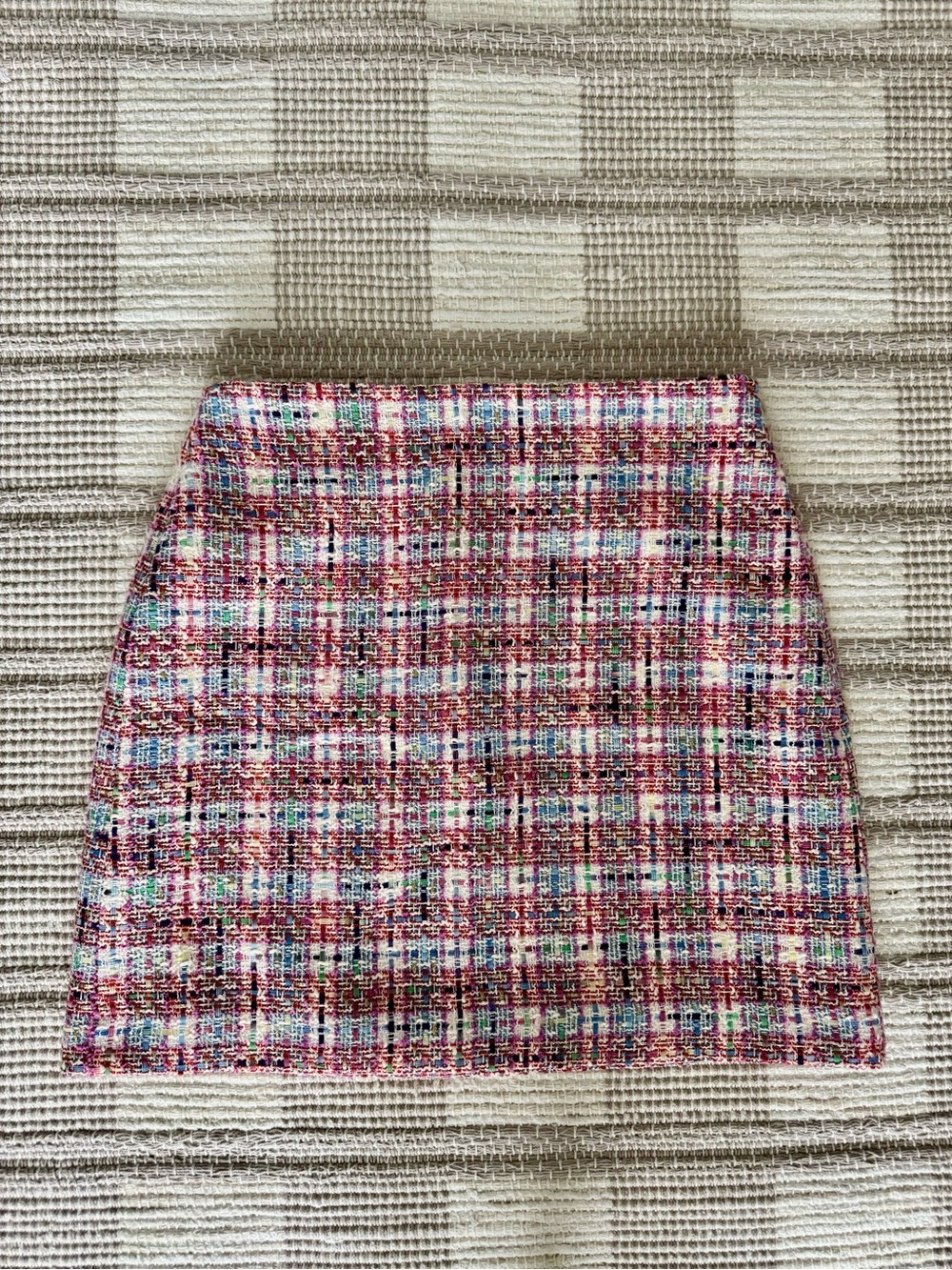 LOFT Tweed Pink Mini Skirt